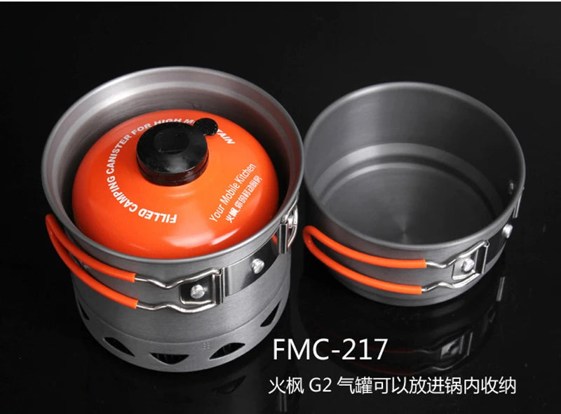 Load image into Gallery viewer, Fire Maple Camping Cookware Set Portable Outdoor Foldable Compact Heated Exchange Pot Aluminum Alloy Picnic Cooking Tool FMC-217
