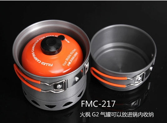 Fire Maple Camping Cookware Set Portable Outdoor Foldable Compact Heated Exchange Pot Aluminum Alloy Picnic Cooking Tool FMC-217