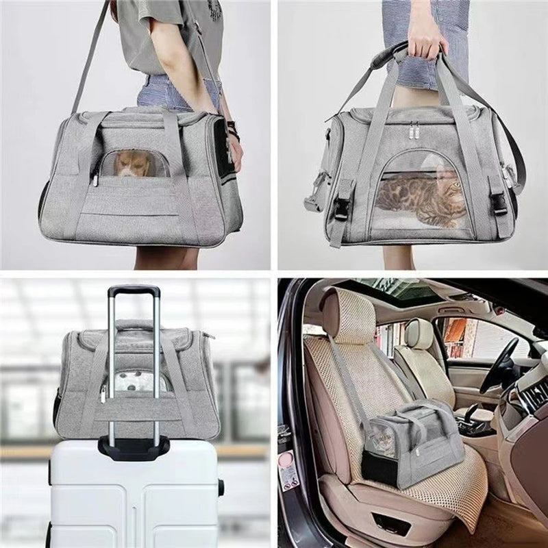 Load image into Gallery viewer, Adjustable Convenient Spacious Soft-Sided Pet Carrier Backpack - Comfortable for Small Dogs and Cats on Long Journeys - Effortle
