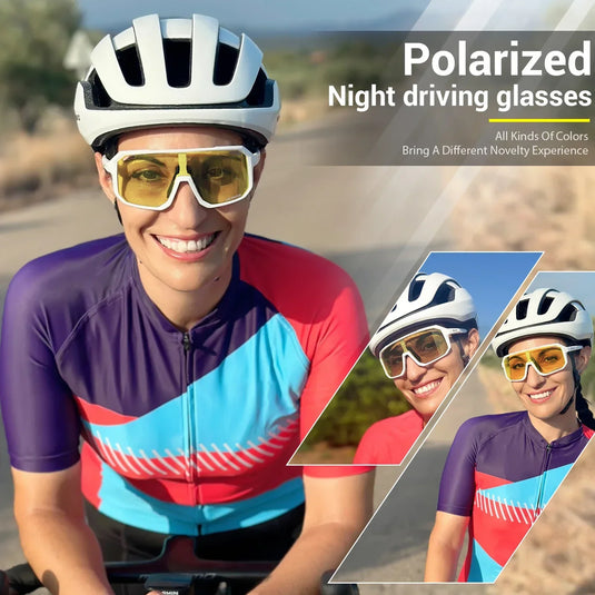 SCVCN Yellow Polarized UV400 Cycling Sunglasses – Precision Vision for Active Lifestyles