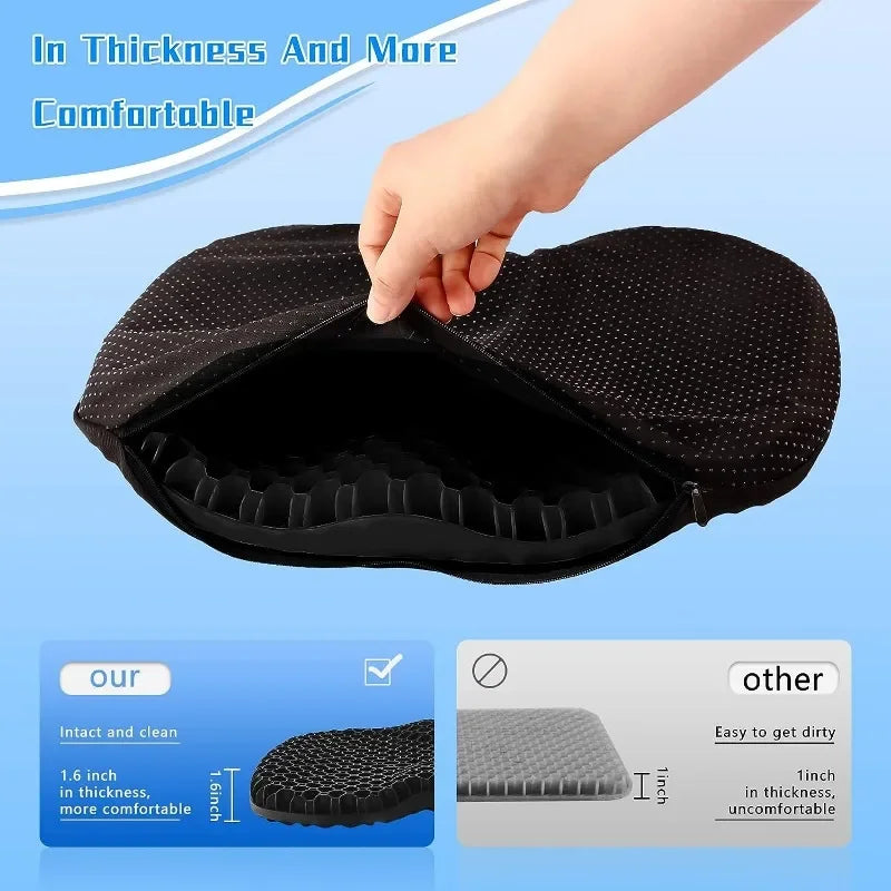 Load image into Gallery viewer, Anti Slip Padded Kayak Gel Seat Cushion Thick Waterproof Pad with Non-Slip Cover for Kayaking Fishing Boat Rafting Accessories
