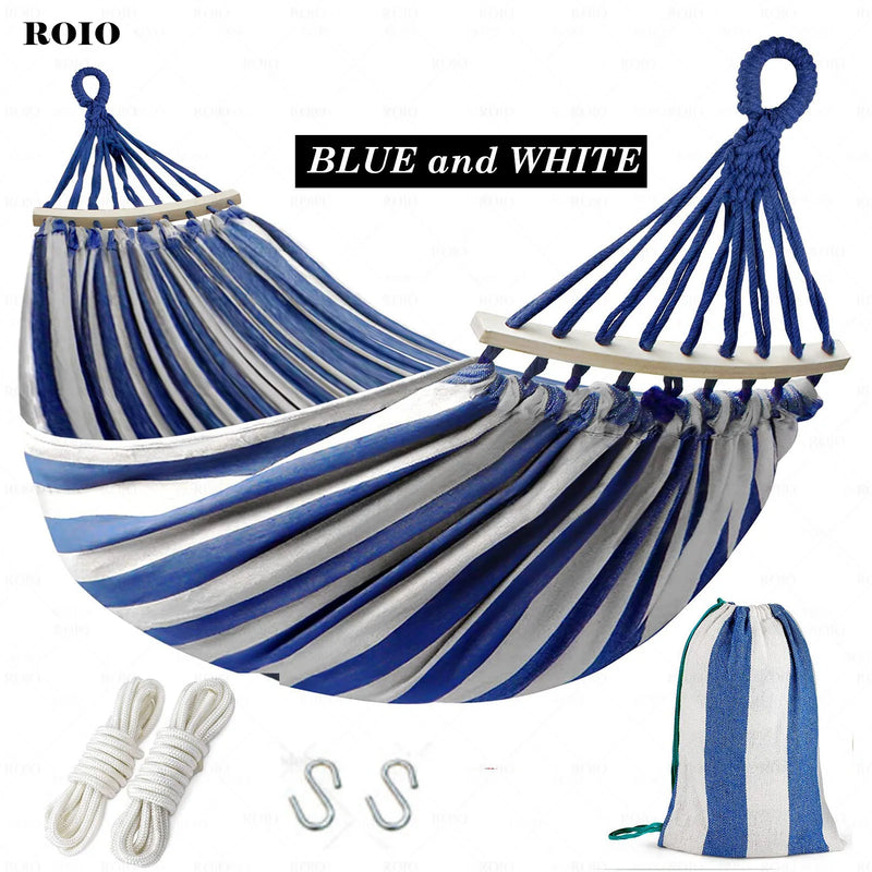 Load image into Gallery viewer, Thickened Canvas Camping Hammock Chair – Single Person with Travel Bag
