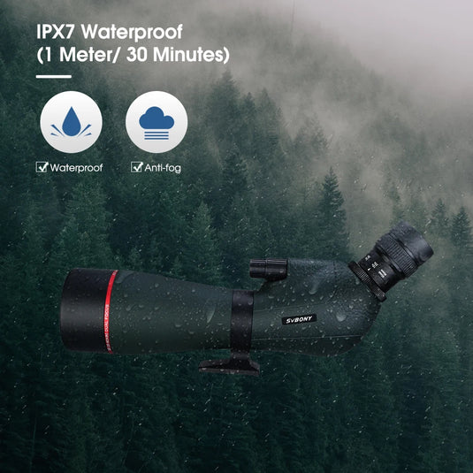 SVBONY  SV406/SV406P ED Spotting Scope 20-60x80/25-75X100/16-48X65 Dual Focus IPX7 Waterproof for BirdWatching Archery