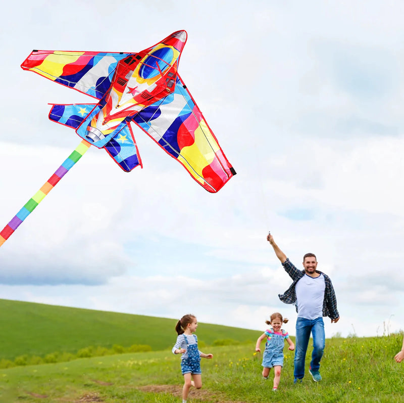 Load image into Gallery viewer, Red Plane Kite for Beginners – Easy-to-Fly Outdoor Fun for All Ages

