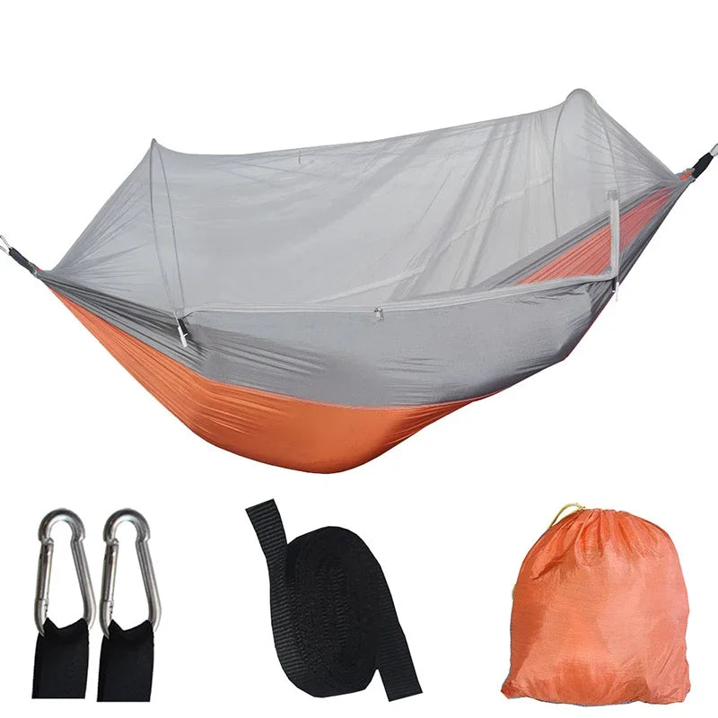 Load image into Gallery viewer, Portable Camping Hammock with Mosquito Net – 250x120cm Lightweight Sleeping Tent
