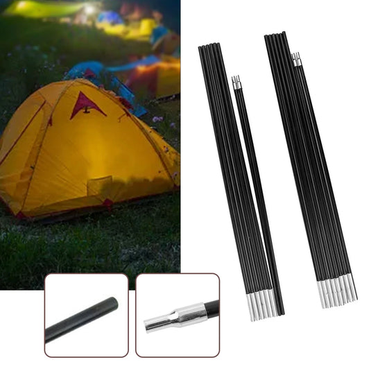 1 Pair 3/3.3/4/4.48/4.9m Fiberglass Tent Rod Camping Tent Pole Bars Support Rods Awning Frames Kit Hiking Travel Canopies Parts