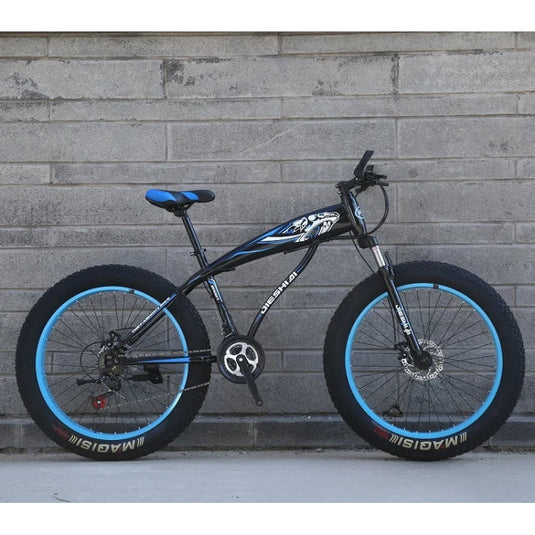 26"/24" Off-Road Bull Wheel Mountain Bike – Double Disc Brake, Variable Speed, Carbon Steel Frame for Men & Women