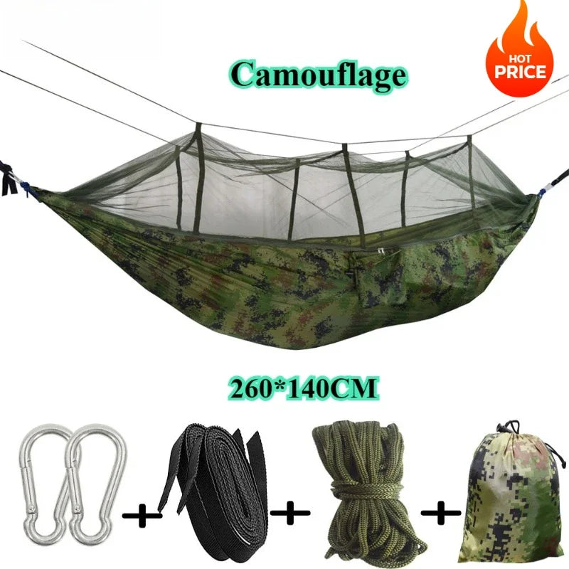 Load image into Gallery viewer, Double Camping Mosquito Net Hammock – Lightweight Comfort &amp; Insect Protection
