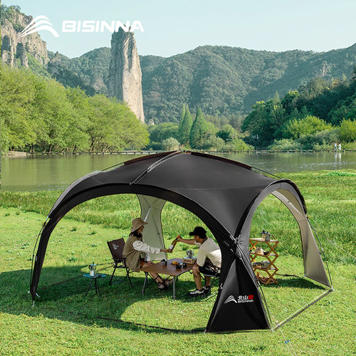 BISINNA Outdoor Dome Tent – Large Silver-Coated Canopy for Garden, Camping, and Family Picnics