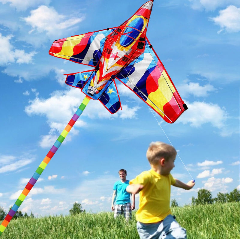 Load image into Gallery viewer, Red Plane Kite for Beginners – Easy-to-Fly Outdoor Fun for All Ages
