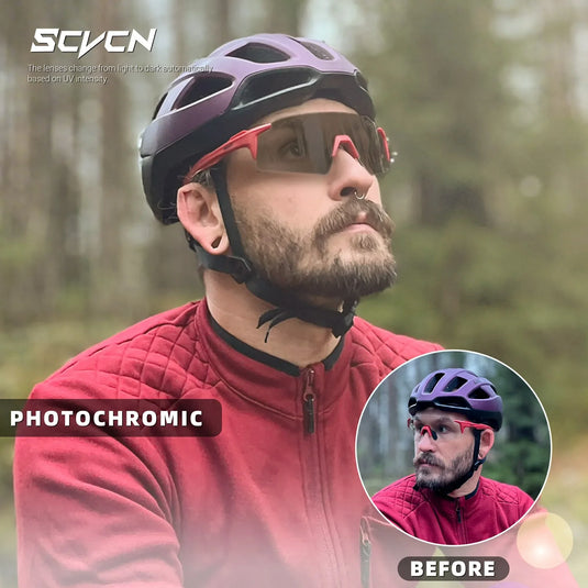 SCVCN Photochromic Cycling Sunglasses – Intelligent Vision for Every Adventure