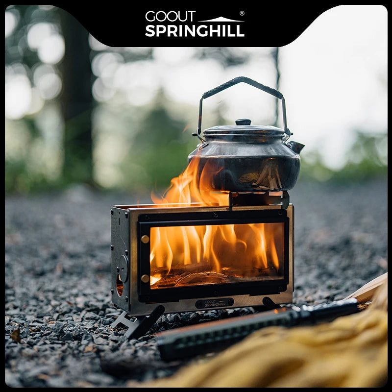 Load image into Gallery viewer, Goout Springhill Mini Fire Pit | Outdoor Camping Firewood Stove Compact Portable Folding Tabletop
