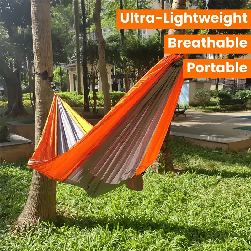 Load image into Gallery viewer, Lightweight Parachute Nylon Camping Hammock – Single-Person Outdoor Gear
