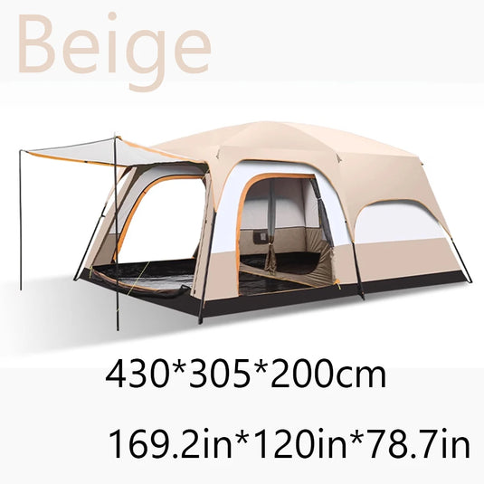 2025 Upgraded 4-Season Family Camping Tent – Spacious, Waterproof Shelter for Outdoor Adventures