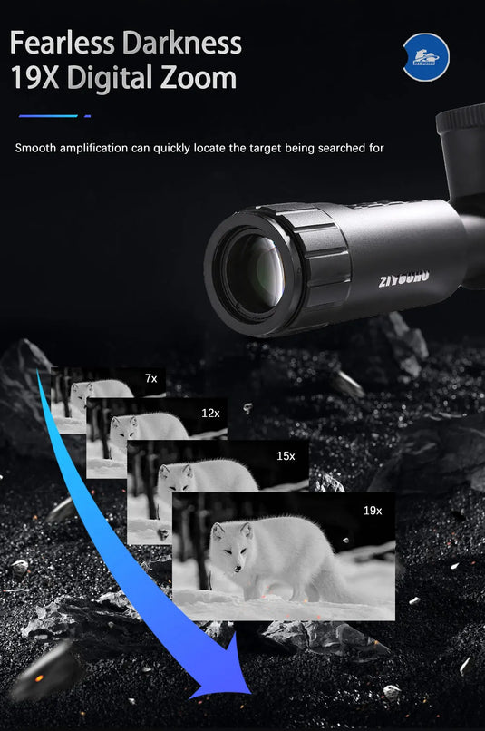 New NS40 Digital Night Vision Scope Built Gyro Tacticle Crosshair Software Ranging 1080p Video IR Camera 7-19X Hunting Monocular