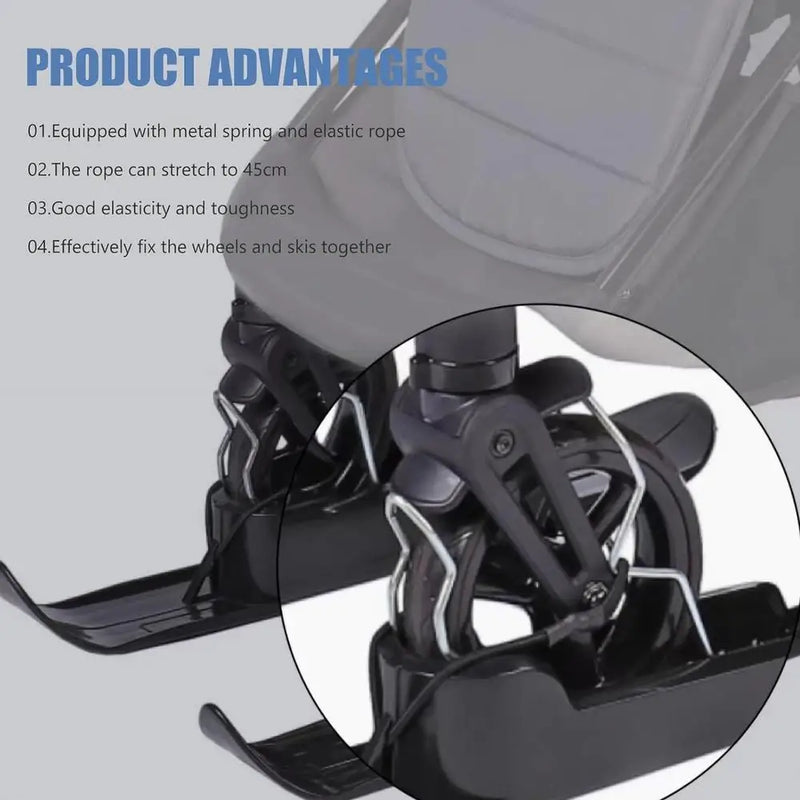 Load image into Gallery viewer, Snow Skis Set Balance Cycling Scooter Parts Lightweight Snow Sledge Board Set For Scooter For Snowfields Baby Strollers
