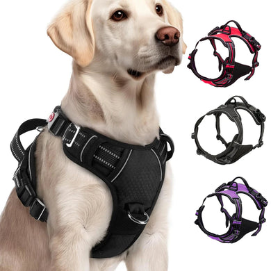 No-Pull Reflective Dog Harness Easy-Control Vest for Medium & Large Dogs