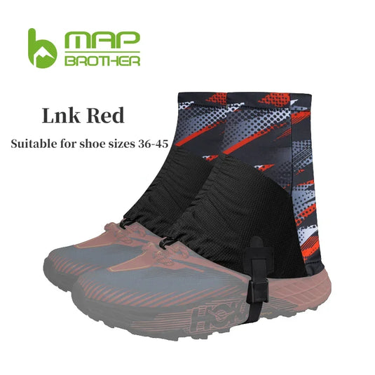 MAP BROTHER F1001 Trail Running Gaiters | Sandproof Shoe Covers for Triathlon Marathon