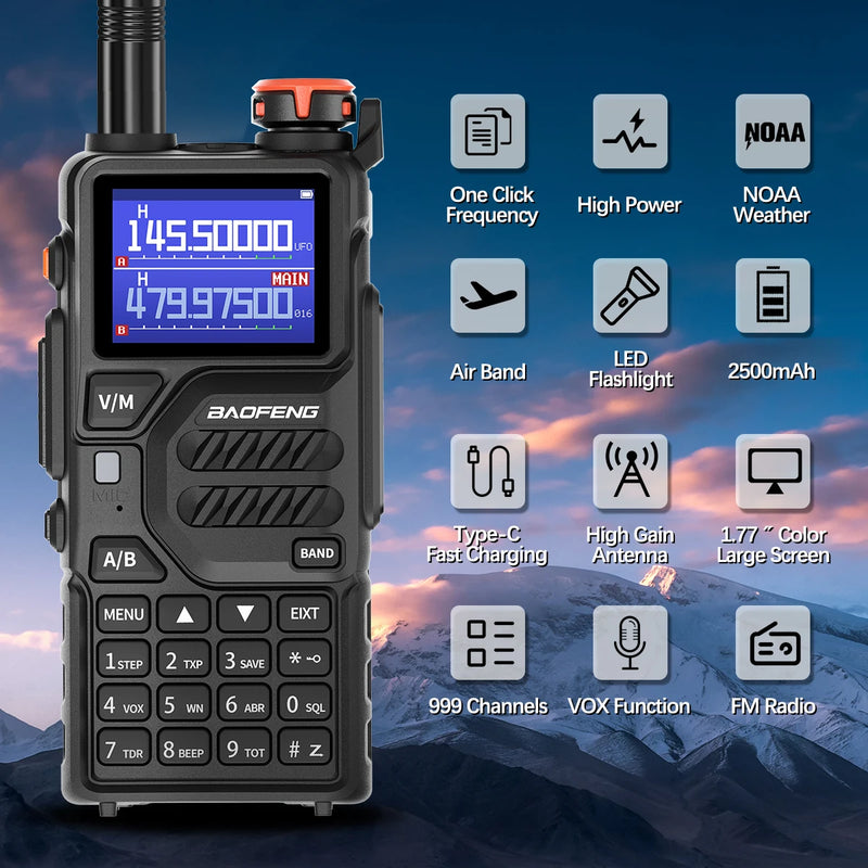 Load image into Gallery viewer, 1/2x Baofeng UV-K5 PLUS Walkie Talkie Multi Band Wireless Copy Frequency NOAA Type-C Long Range Upgraded UV 5R K5 Pro Ham Radio
