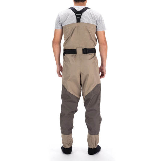 Bassdash Men Fishing Stocking Foot Wader Breathable Lightweight Chest and Waist Convertible For Hunting in 7 Sizes