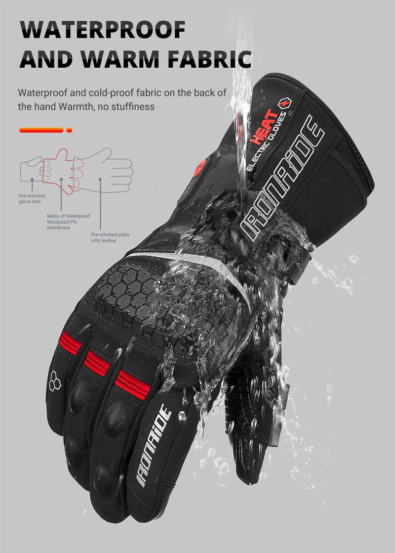 Load image into Gallery viewer, Electric Heated Gloves Thermal Heat Gloves Skiing Snowboarding Hunting Fishing Waterproof Winter Warm Heated Rechargeable Gloves
