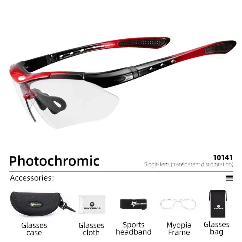 Load image into Gallery viewer, ROCKBROS Photochromic Cycling Glasses – Smart Protection for Every Ride
