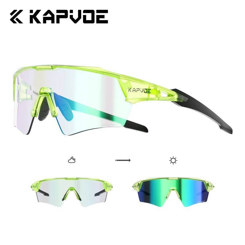 Load image into Gallery viewer, Kapvoe Photochromic Cycling Sunglasses – Adaptive Vision, Elevated Performance
