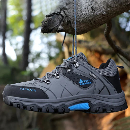 New Men Hiking Shoe Climbing Trekking Men Leather Outdoor Sneakers Male Size 48 Autumn Sports Shoes