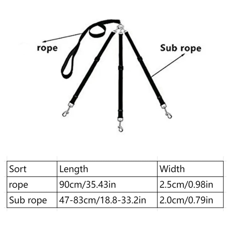 Load image into Gallery viewer, 3-in-1 Dog Leash Padded Grip for Walking, Travel &amp; Outdoor Control
