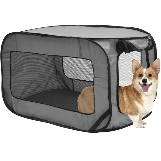 Portable Foldable Dog Travel Crate Pop-Up Kennel Tent for Small Dogs & Cats