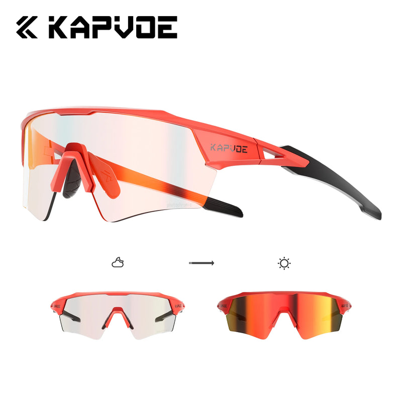 Load image into Gallery viewer, Kapvoe Photochromic Cycling Sunglasses – Adaptive Vision, Elevated Performance
