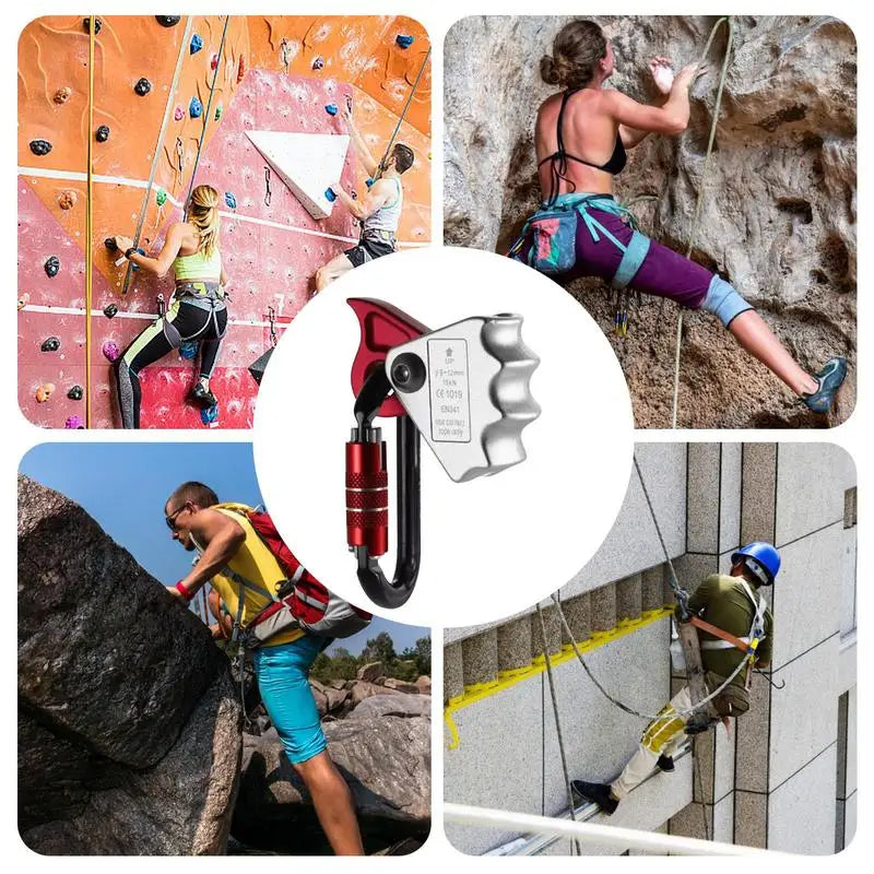 Load image into Gallery viewer, Rope Grab Fall Protection Metal Climbing Anti-Fall Gear 15KN Safety Rope Grab Multipurpose Rock Climbing Self-Locking Rope Grab
