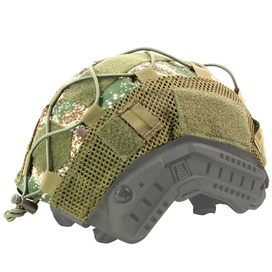 Tactical Helmet Cover for Fast Helmet Multi-Camo Helmets Cover Military Paintball Hunting Shooting Gear - Without Helmet