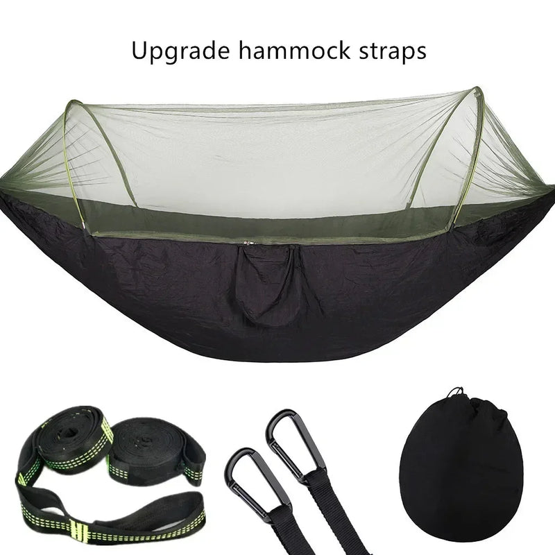 Load image into Gallery viewer, 2023 Lightweight Camping Hammock with Pop-Up Mosquito Net – Portable Parachute Hammock for Outdoor Sleeping, Travel &amp; Hiking
