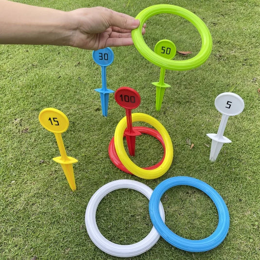 Outdoor Toss Ring Game – Durable PVC Rings for Beach, Lawn, and Poolside Fun