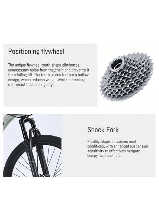 Gear-Shifting Folding Mountain Bike – 26-Inch, 24-Speed, Soft-Tail Carbon Steel Frame