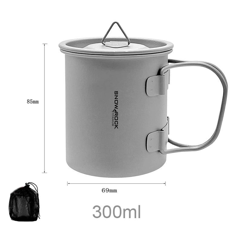 Load image into Gallery viewer, Camping Mug Titanium Cup | 450ml Tourist Tableware Picnic Utensils Outdoor Kitchen

