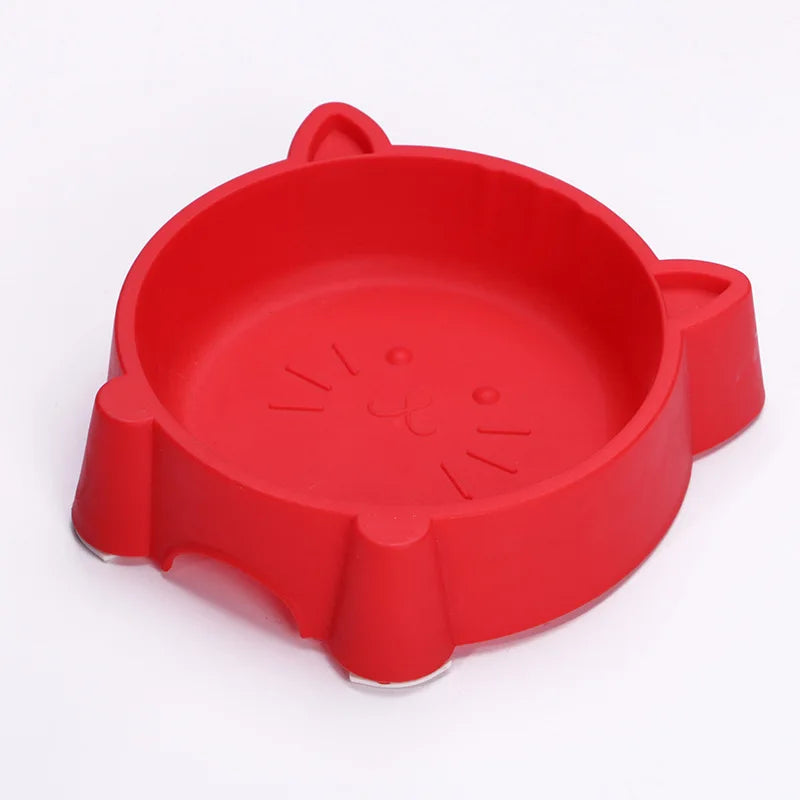 Load image into Gallery viewer, 1Pcs Pet Bowl Feeders Creative Non-Slip Portable Plastic Cute Cat Face Multipurpose Cat Bowl Dog Bowls Water Bowls Pet Supplies
