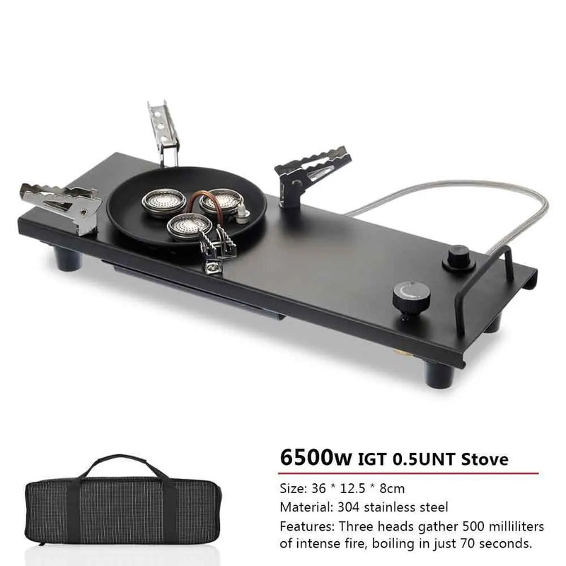 Load image into Gallery viewer, Pandatour Camping IGT Gas Stove | Easy Equipped 0.5-Unit Portable Hiking Stove 6500W
