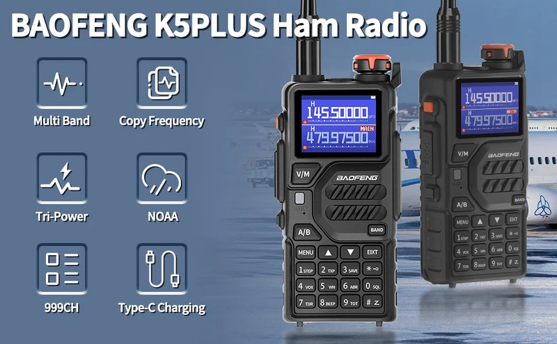 Load image into Gallery viewer, 1/2x Baofeng UV-K5 PLUS Walkie Talkie Multi Band Wireless Copy Frequency NOAA Type-C Long Range Upgraded UV 5R K5 Pro Ham Radio
