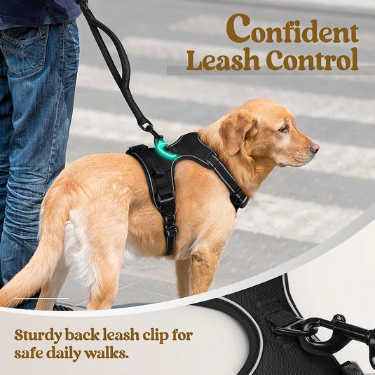 No-Pull Reflective Dog Harness Easy-Control Vest for Medium & Large Dogs