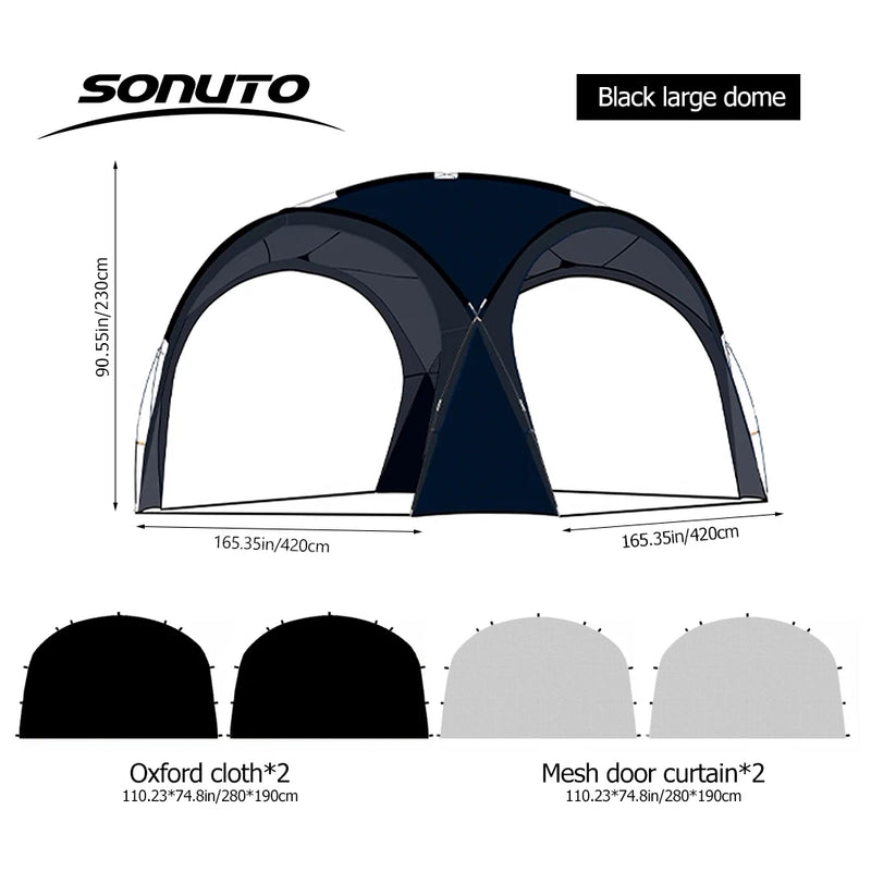 Load image into Gallery viewer, Sonuto Dome Canopy Large Tent – All-Season Sun Shelter with Rainproof Pavilion Design
