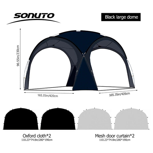 Sonuto Dome Canopy Large Tent – All-Season Sun Shelter with Rainproof Pavilion Design