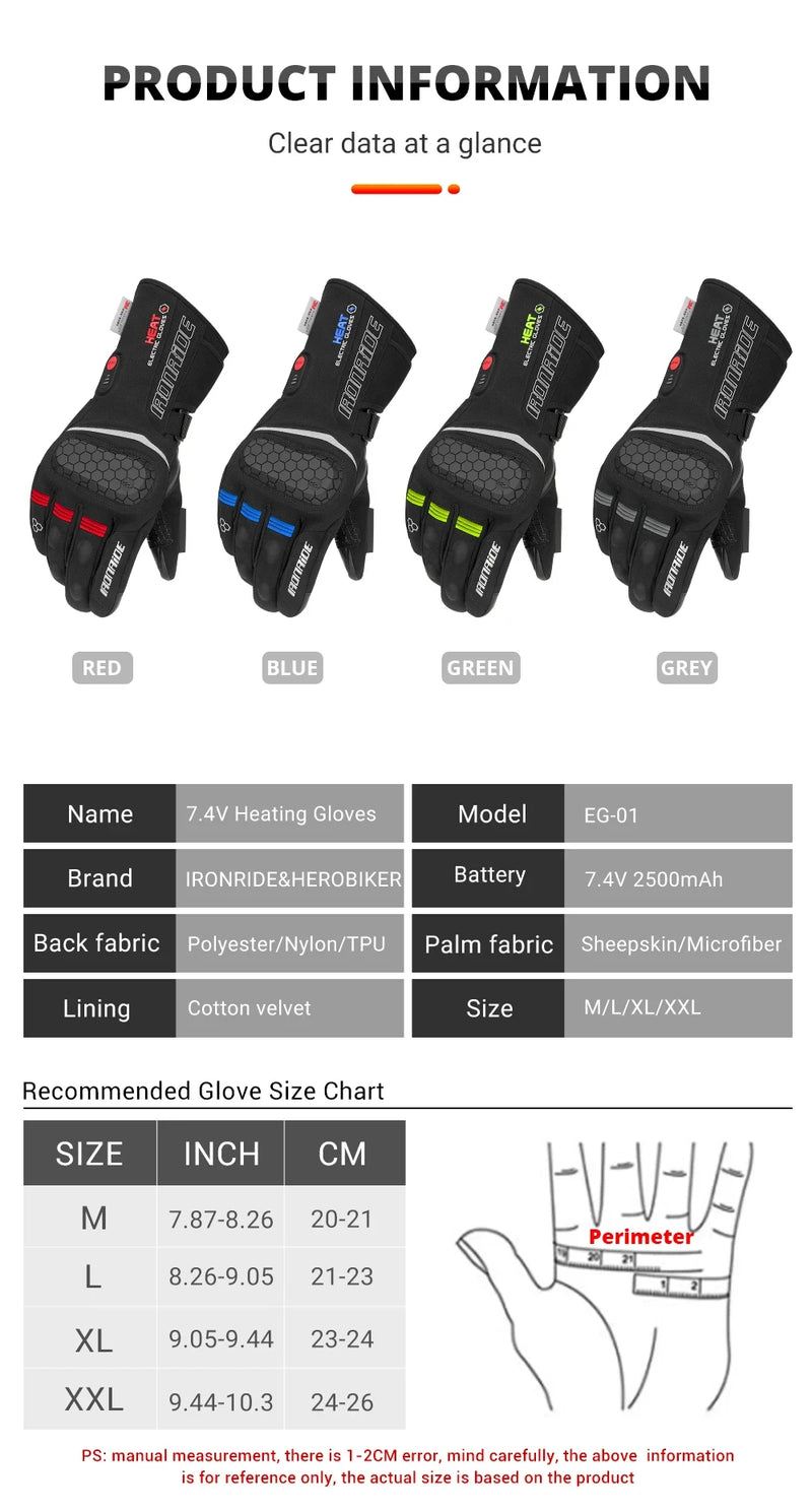 Load image into Gallery viewer, Electric Heated Gloves Thermal Heat Gloves Skiing Snowboarding Hunting Fishing Waterproof Winter Warm Heated Rechargeable Gloves
