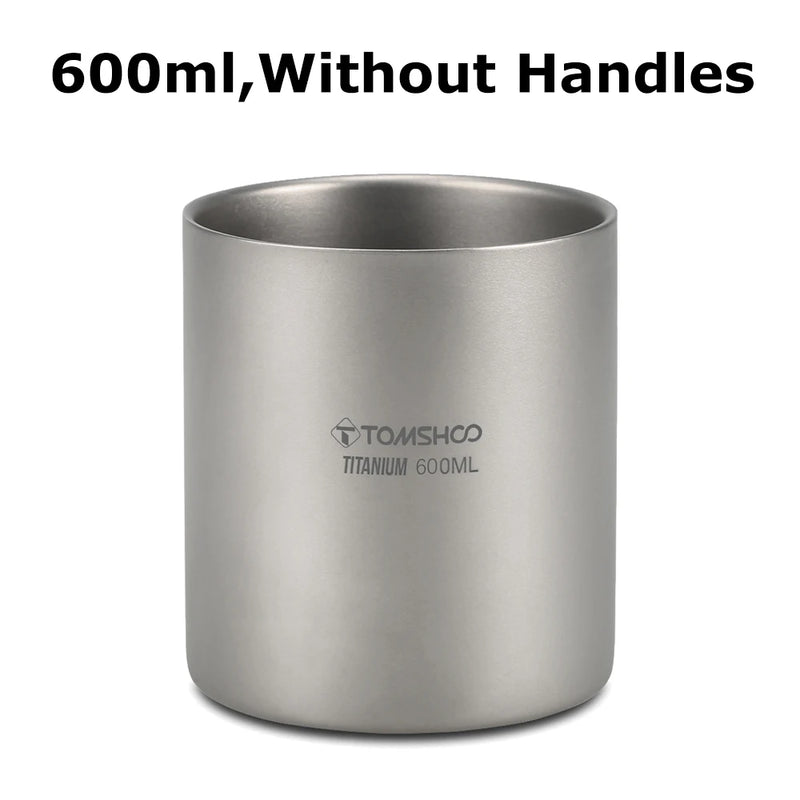Load image into Gallery viewer, Double Wall Titanium Camp Cup | 220ml–600ml Insulated Coffee Tea Mug | Outdoor Hiking Backpacking
