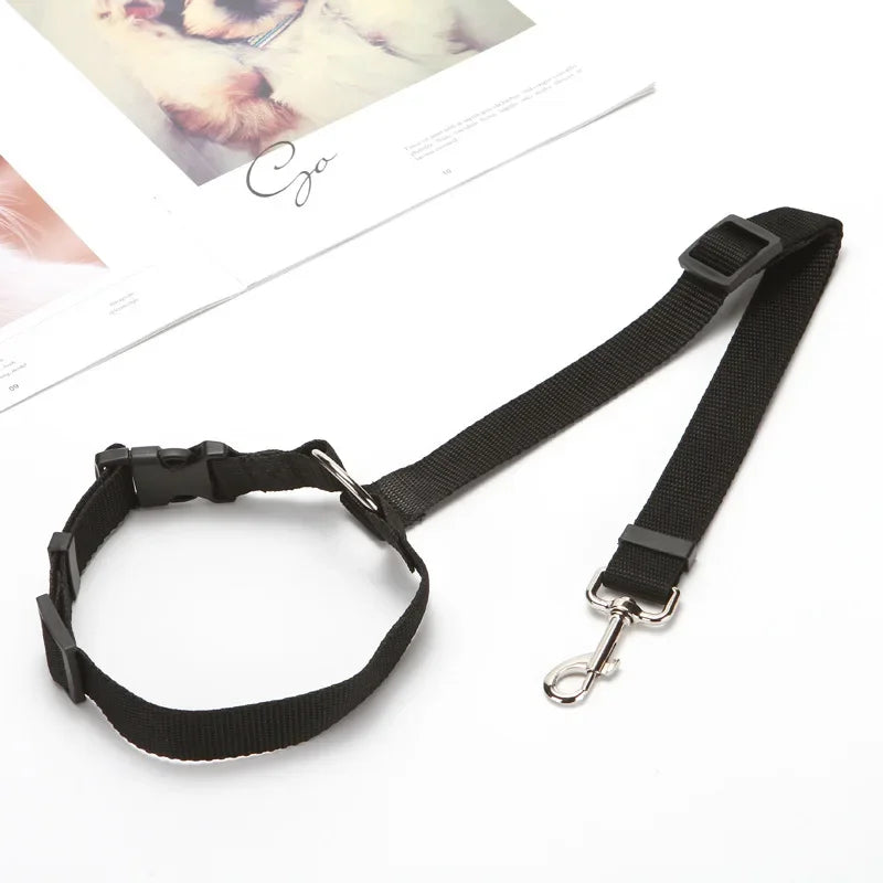 Load image into Gallery viewer, Solid Color Two-in-one Pet Car Seat Belt Nylon Lead Leash Backseat Safety Belt Adjustable Dogs Harness Collar Pet Accessories
