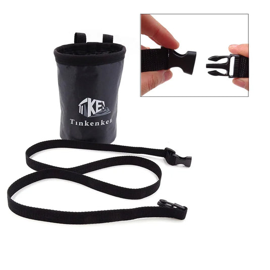 Rock Climbing Chalk Bag|Drawstring Rock Bucket Bag Leakproof Magnesia Sack with Adjustable Carabiner Rock Climbing Gear