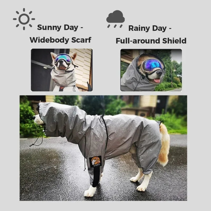 Load image into Gallery viewer, Reflective Pet Dog Jumpsuit Waterproof Raincoat Sunscreen Dog Outdoor Clothes Jacket for Small Medium Large Dog Pet Supplies
