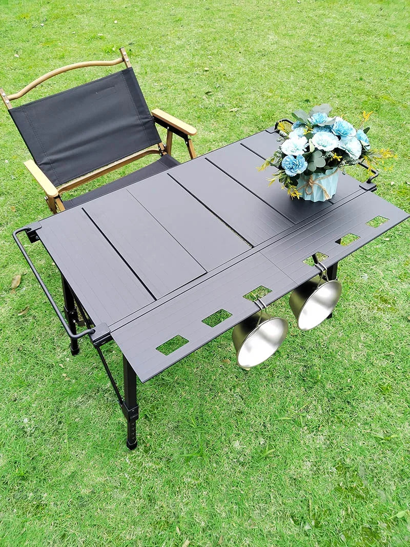 Load image into Gallery viewer, Lightweight IGT Camping Table | Folding Brazier BBQ Burner Table | Adjustable Leg Outdoor Desk
