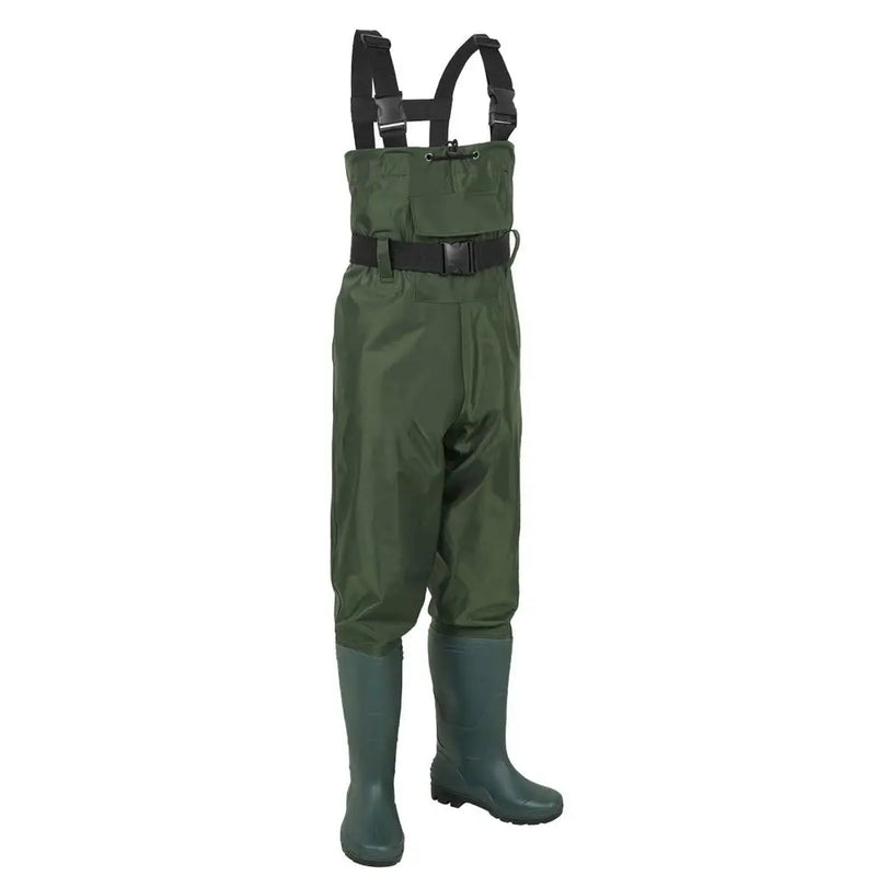 Load image into Gallery viewer, Fishing Jumpsuit Waders Hunting Suit Nylon Half-length Wading Pants Waterproof Hunting Wader Fishing Overalls With Boots
